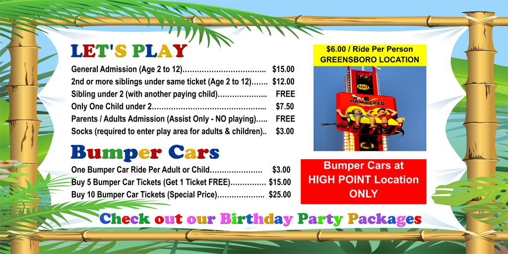 bounce places for birthday parties